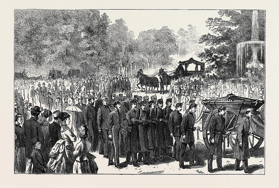 Vintage Drawing - The Funeral Of Marshal Concha At Madrid, July 18 by English School