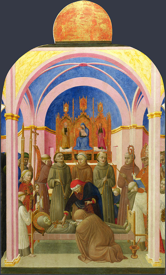 The Funeral of Saint Francis Painting by Sassetta