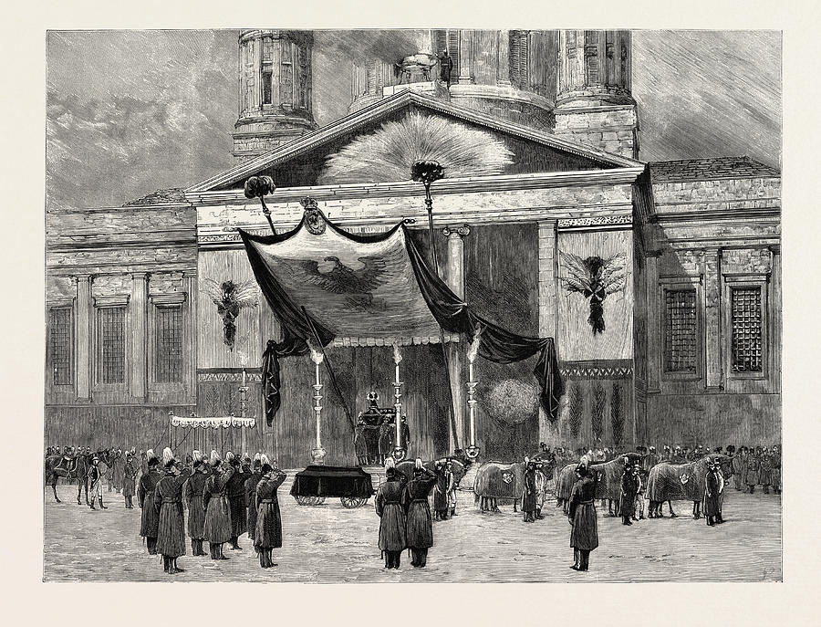 Berlin Drawing - The Funeral Of The Late Emperor William At Berlin by German School