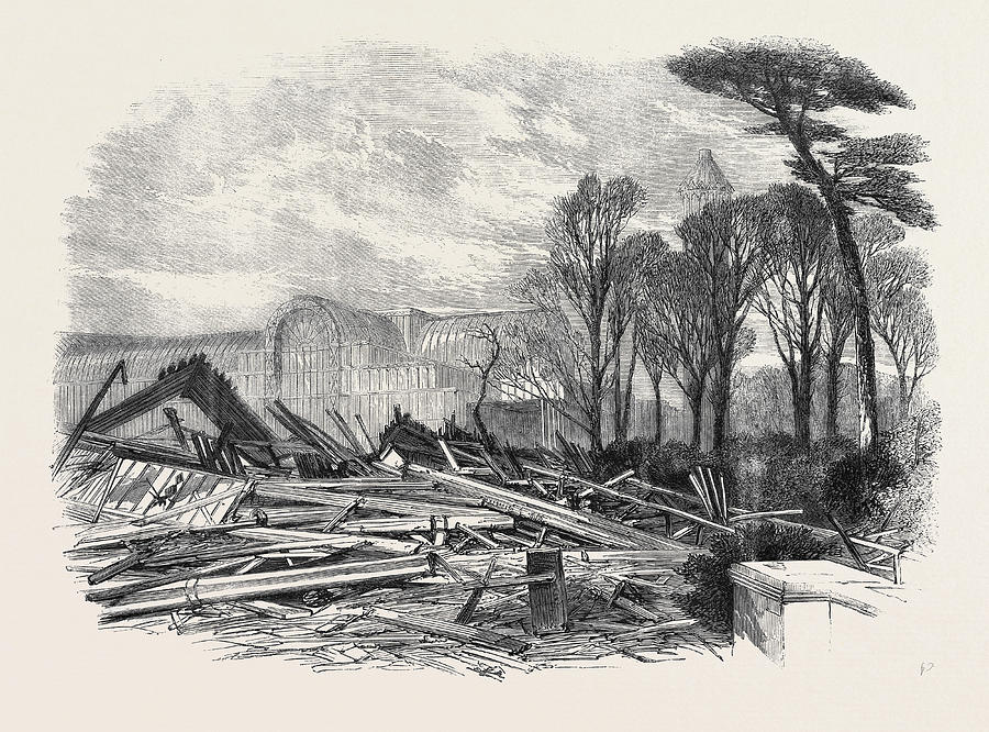 Architecture Drawing - The Gale Of Last Week Ruins Of The North Wing Of Sydenham by English School