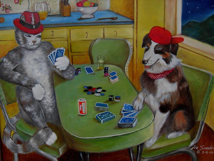 The Gamblers Painting by Joe Sanders - Pixels