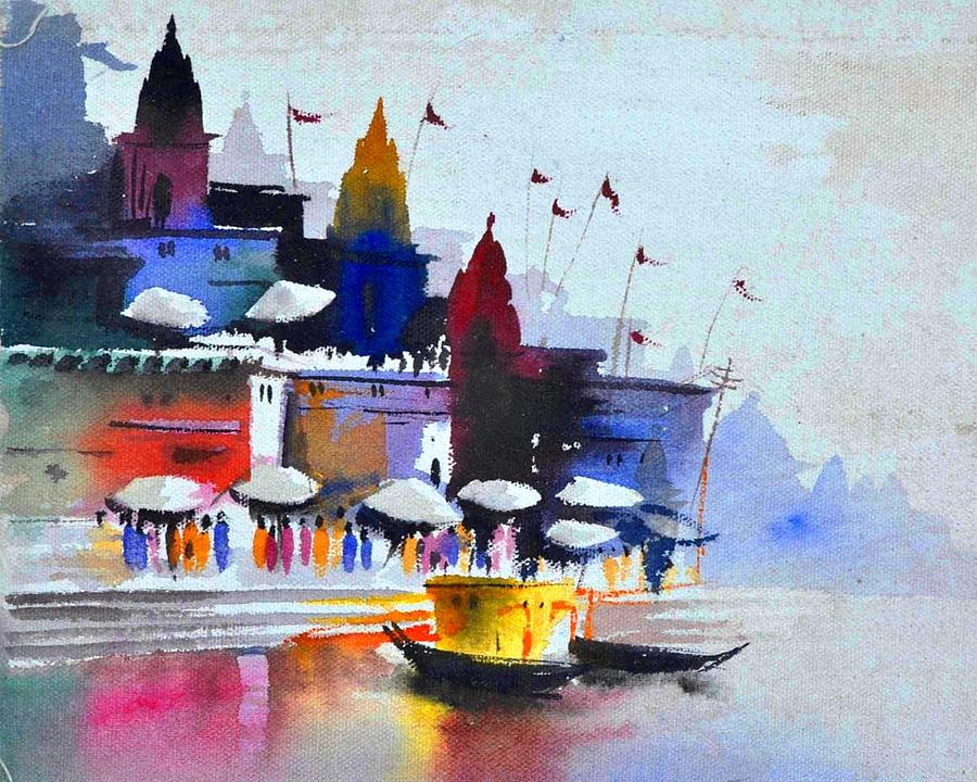 The Ganges  Painting by Ragini