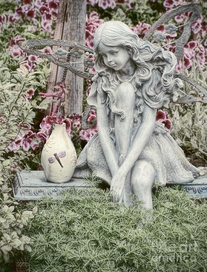 The Garden Fairy Photograph by Peggy Hughes
