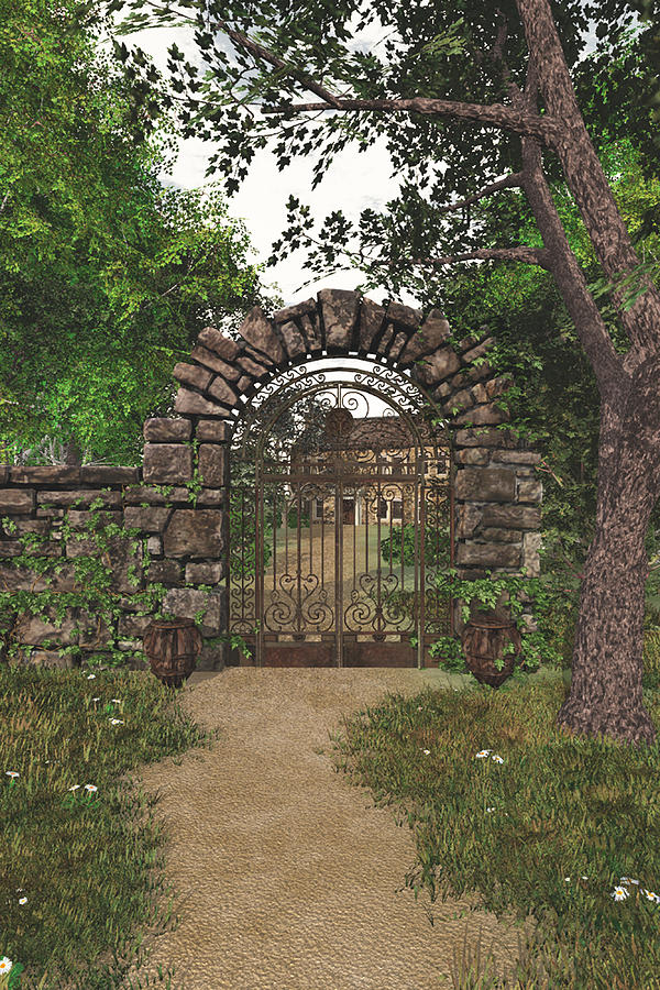 Garden Gate Digital Art - The Garden Gate by Jayne Wilson