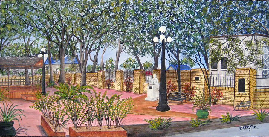 The Garden Painting by Gloria E Barreto-Rodriguez