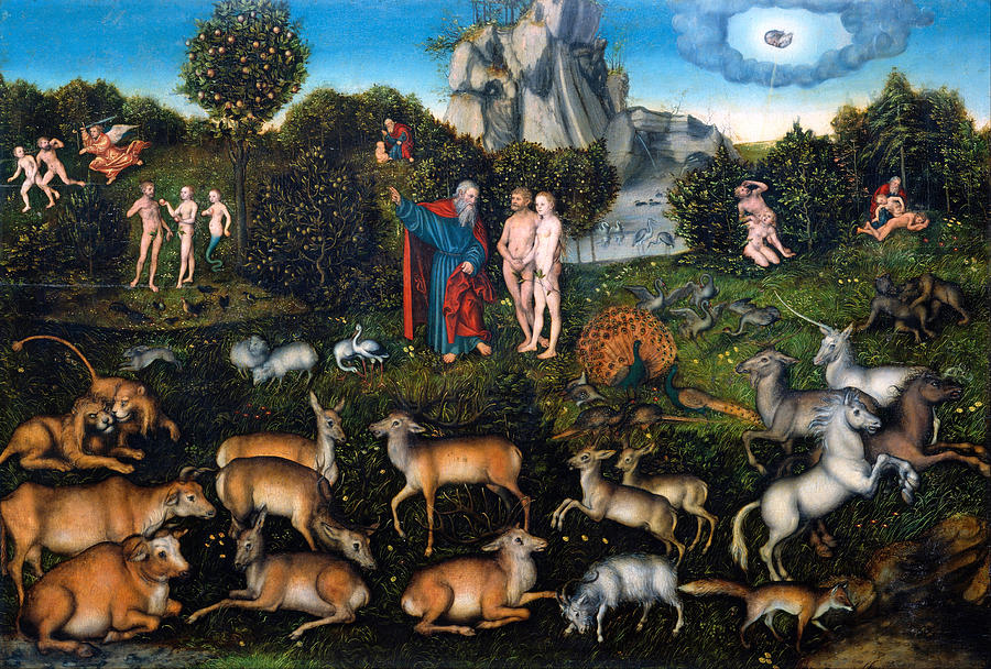 The Garden of Eden Painting by Lucas Cranach the Elder