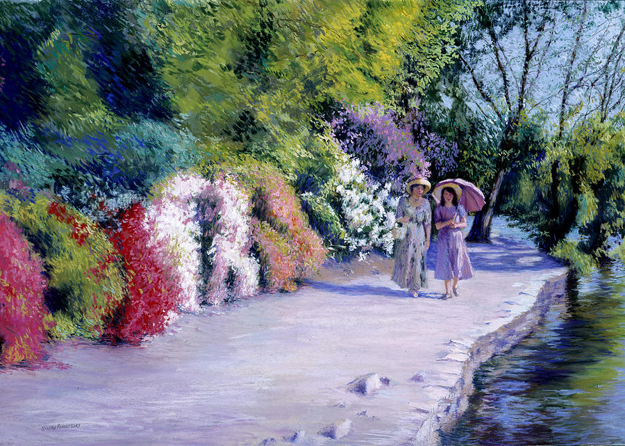 Impressionism Painting - The Garden Path by Susan Kuznitsky
