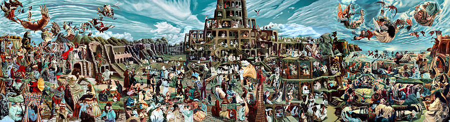 Surrealism Painting - The gardens of memory - triptych - by Richard Meric Surrealism Painting - The gardens of memory - triptych - by Richard Meric