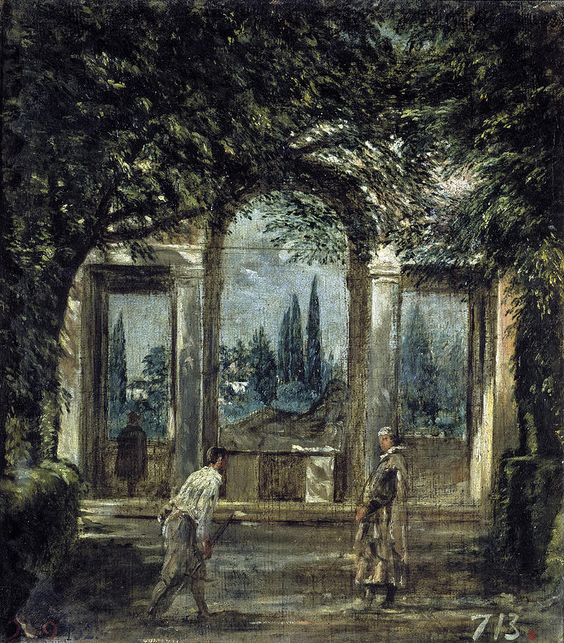 The Gardens of the Villa Medici in Rome Painting by Diego Velazquez