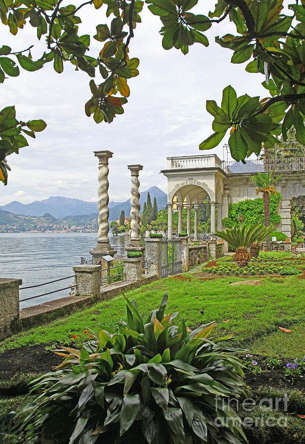 The gardens of Villa Monastero Varenna Lake Como Italy Photograph by John Keates