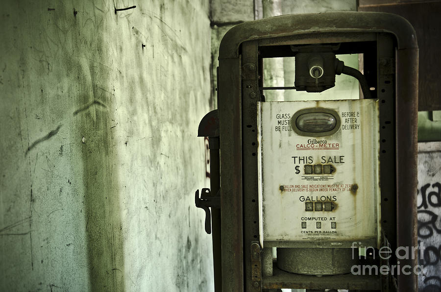 Vintage Photograph - The Gas Pump  by Jessica Berlin