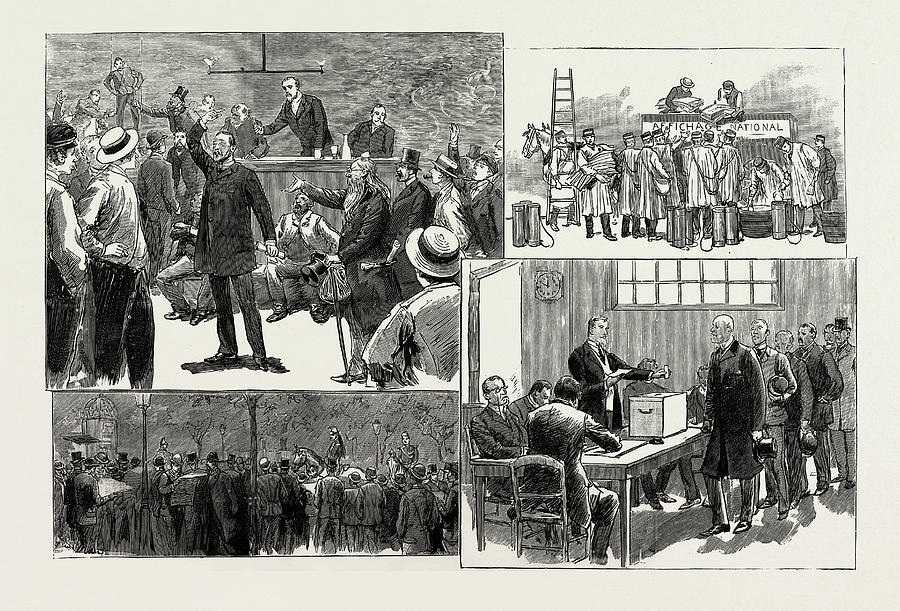 The General Elections In France, 1889 Boulevards Drawing by Litz ...