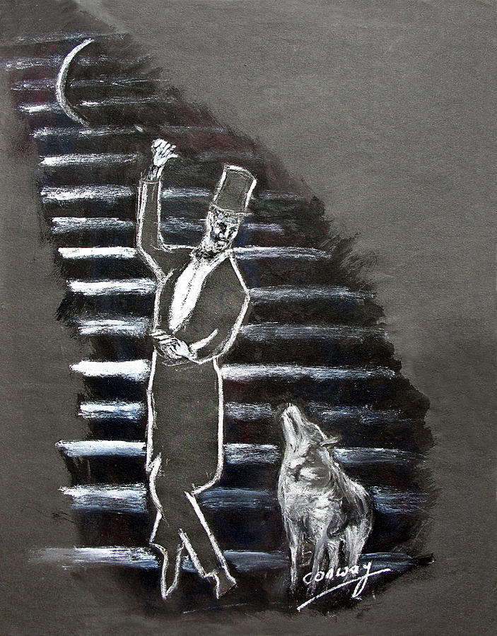 The gentleman and the wolf Painting by Tom Conway