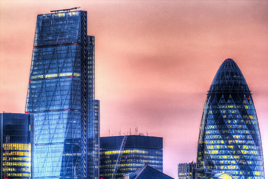 The Gherkin and the Cheesgrater London Photograph by David Pyatt