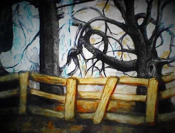 THe Ghosts Of Moss Creek Painting by Alexandria Weaselwise Busen