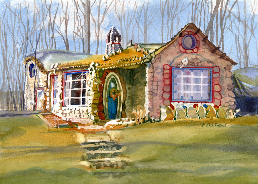 The Gingerbread House Painting by Kris Parins