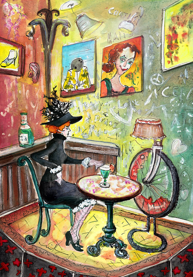 Impressionism Painting - The Lautrec Girl In A Ruin Bar In Budapest by Miki De Goodaboom