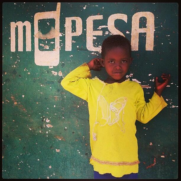 Africa Photograph - The Girl Outside Mpesa (the Mobile by Grant Swanepoel