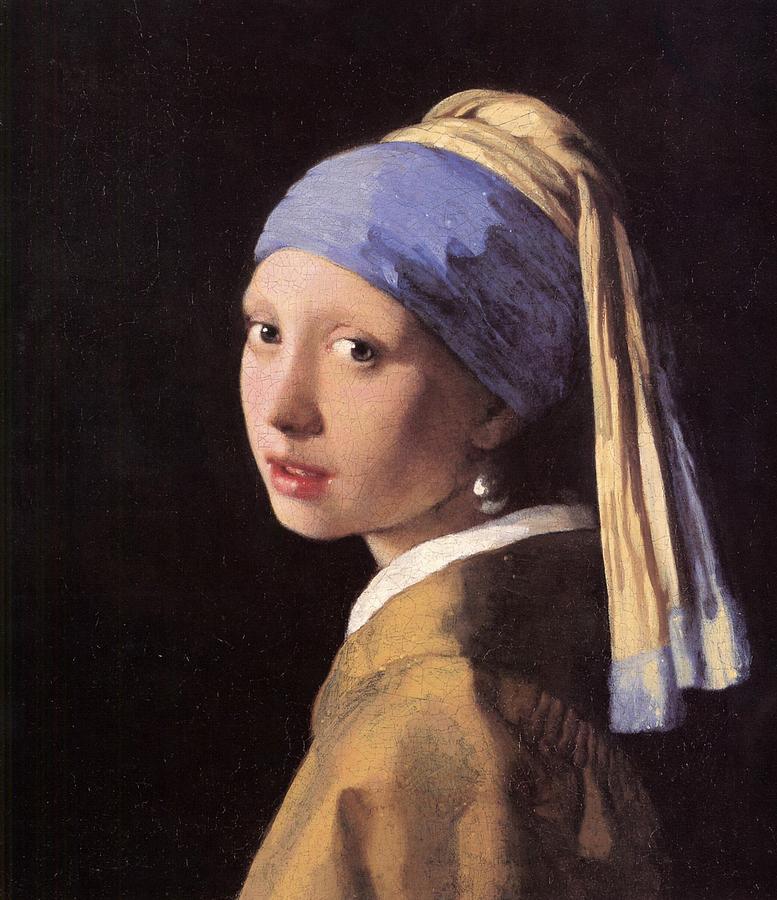 Girl With A Pearl Earring Painting - The Girl With A Pearl Earring by Johannes Vermeer