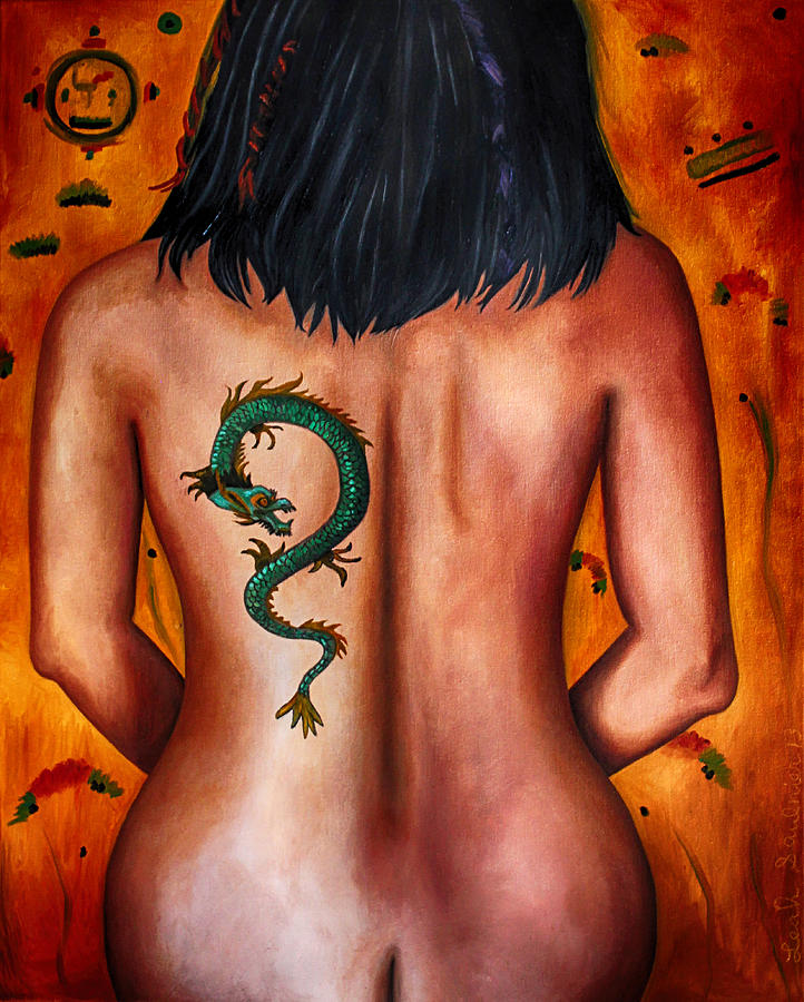The Girl With The Dragon Tattoo edit 3 Painting by Leah Saulnier The Painting Maniac
