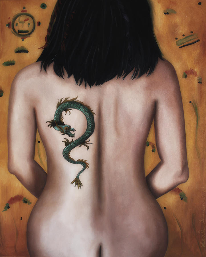 The Girl With The Dragon Tattoo edit 4 Painting by Leah Saulnier The Painting Maniac