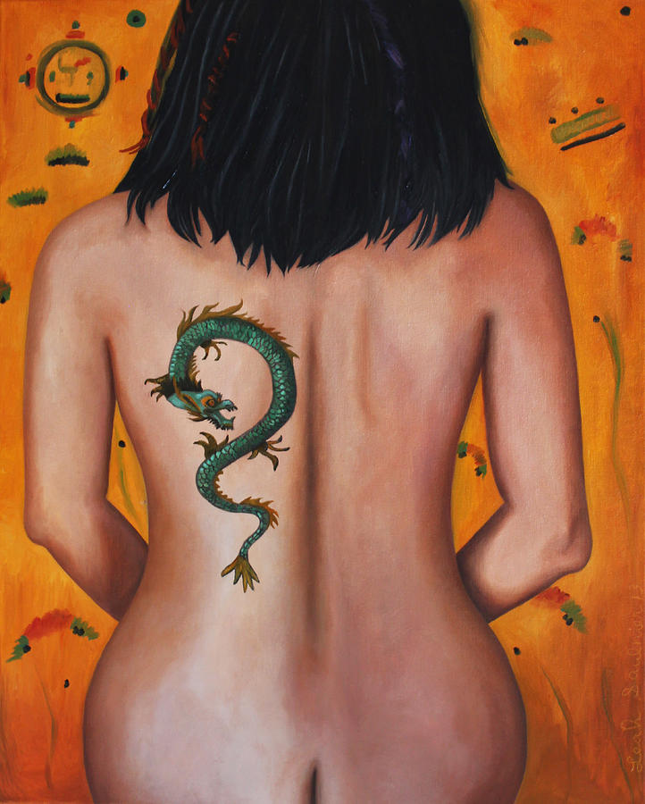 The Girl With The Dragon Tattoo Painting by Leah Saulnier The Painting Maniac