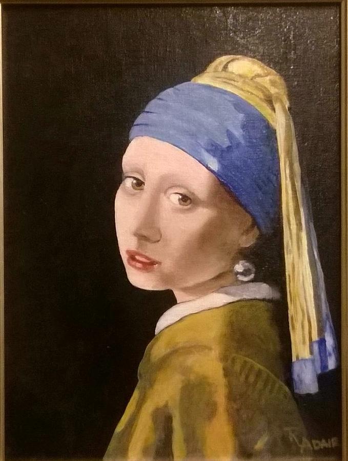 The Girl With the Pearl Earring Painting by Vermeer-R Adair - Pixels