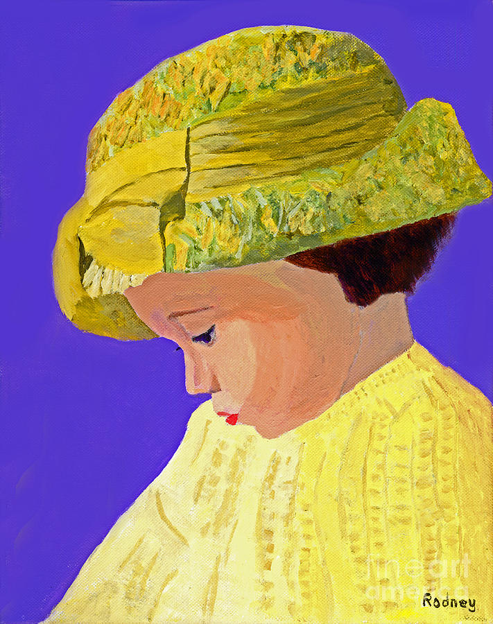The Girl With The Straw Hat Painting by Rodney Campbell