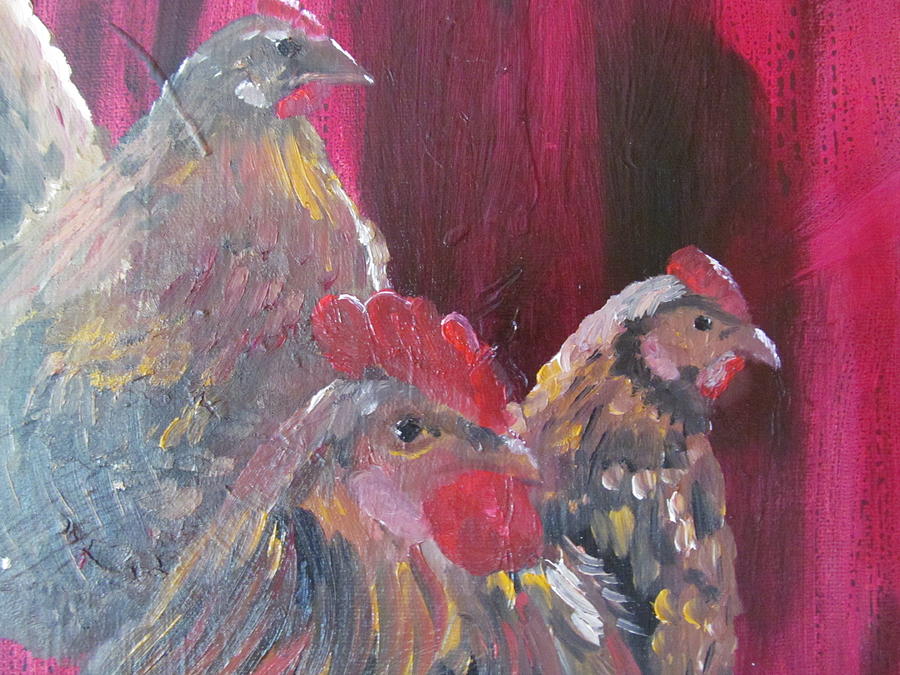 The Girls at the Barn Painting by Susan Voidets