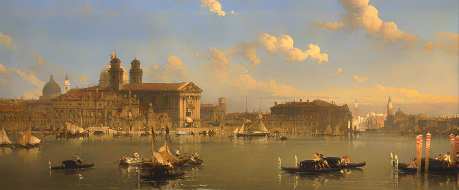 Vintage Painting - The Giudecca - Venice by Mountain Dreams