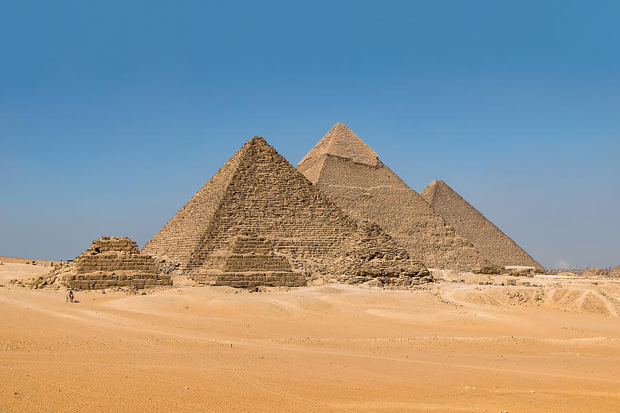 The Giza Pyramids Photograph by Mark Whitt