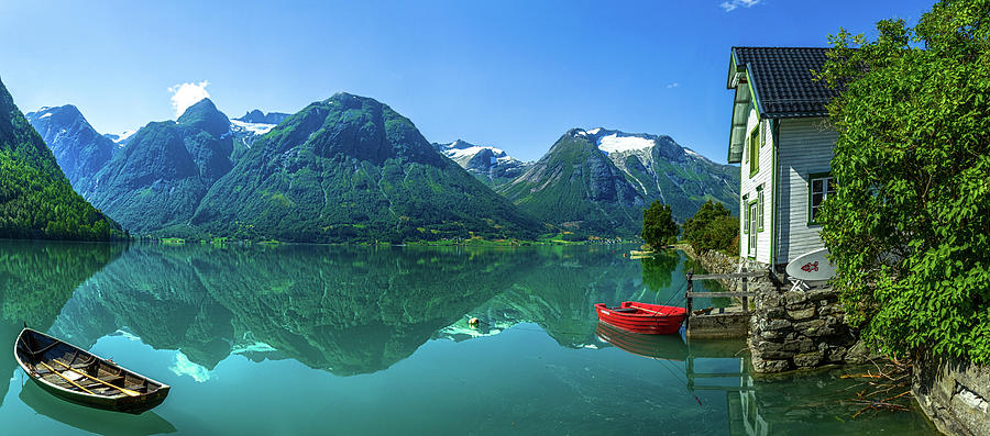 The Glacier Lake Photograph by Christer Olsen