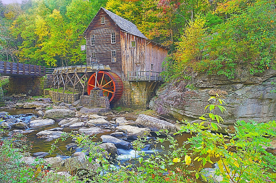 The Glade Grist Mill Photograph by Rich Walter