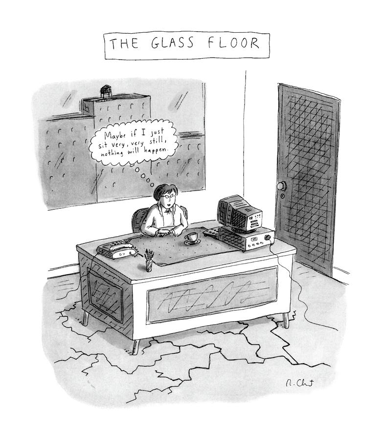 The Glass Floor Drawing by Roz Chast