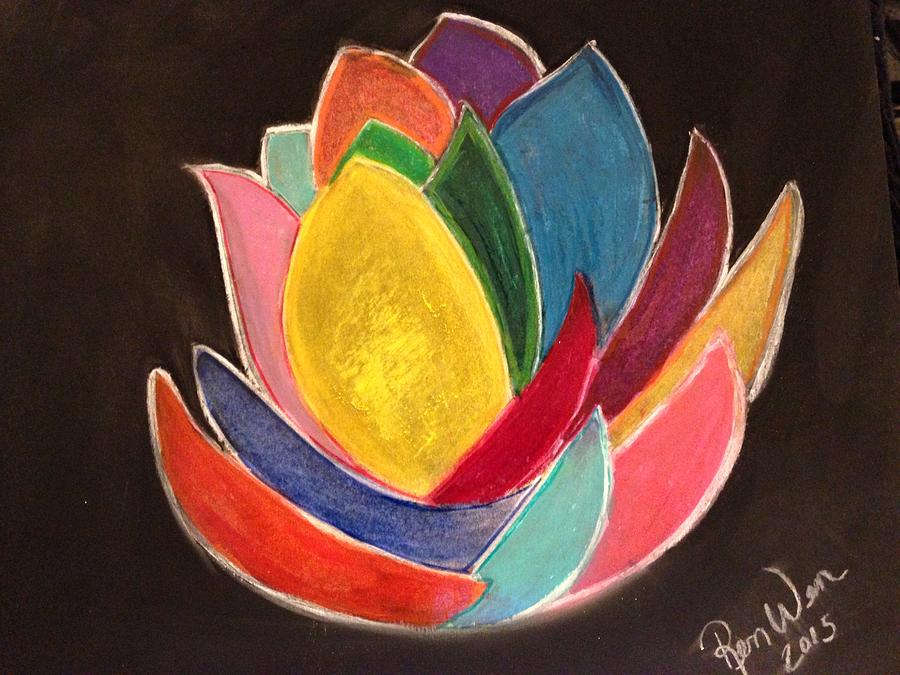 The Glass Lotus Painting by Renee Michelle Wenker