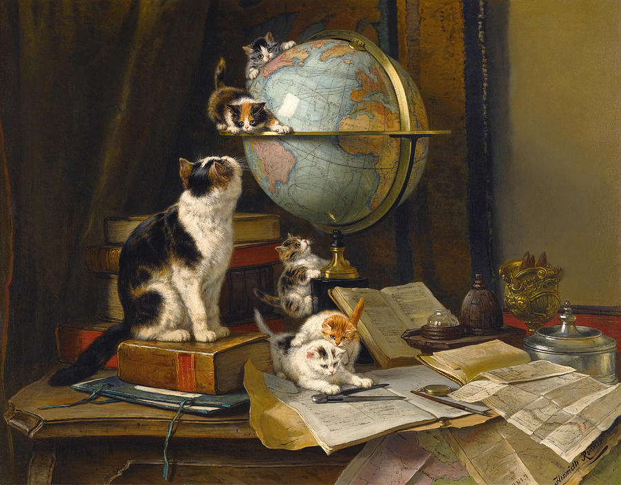 The Globertrotters Painting by Henriette Ronner-Knip