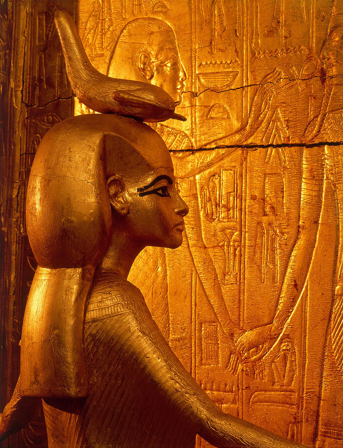 Ancient Photograph - The Goddess Of Serket From Tutankhamens by Brian Brake