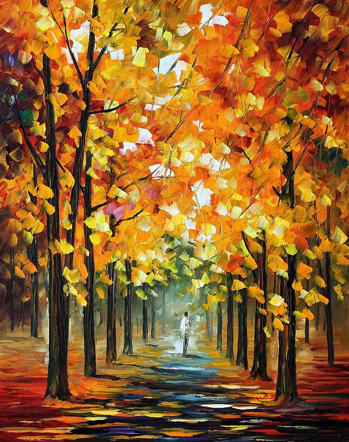 The Gold Of Fall - PALETTE KNIFE Oil Painting On Canvas By Leonid ...