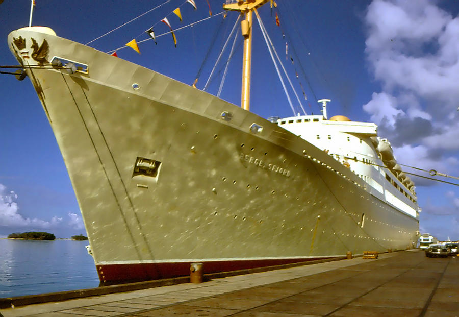 The Golden Cruise Ship Photograph by Cathy Anderson
