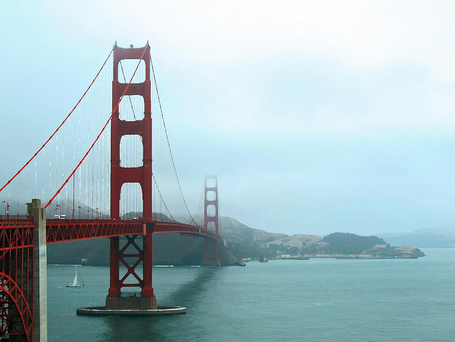 The Golden Gate Bridge and San Francisco Bay Photograph by Connie Fox