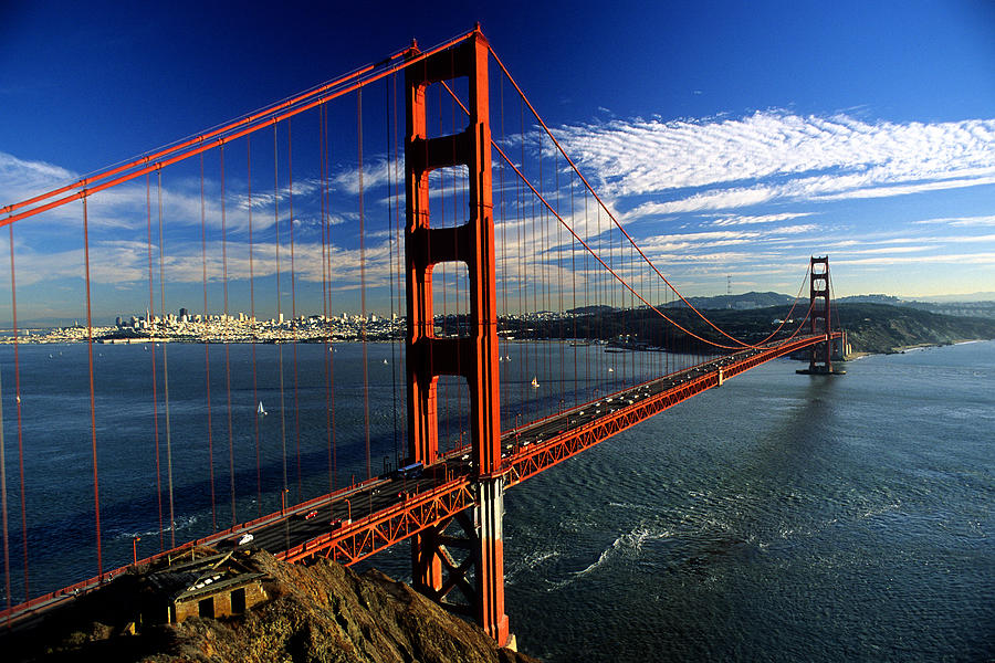 Golden Gate Bridge Photograph - The Golden Gate by David M Davies
