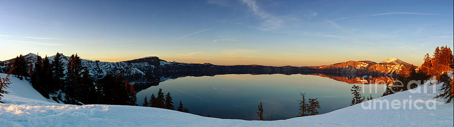The Golden Hour - Crater Lake Photograph by Beve Brown-Clark Photography