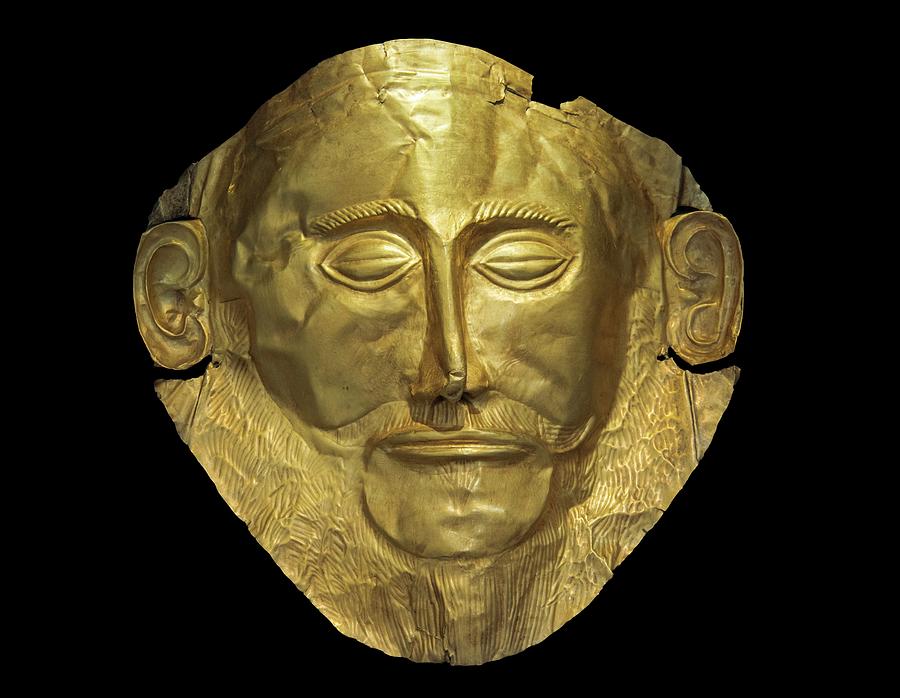 The Golden Mask Of Aggamemnon. Photograph by David Parker/science Photo Library