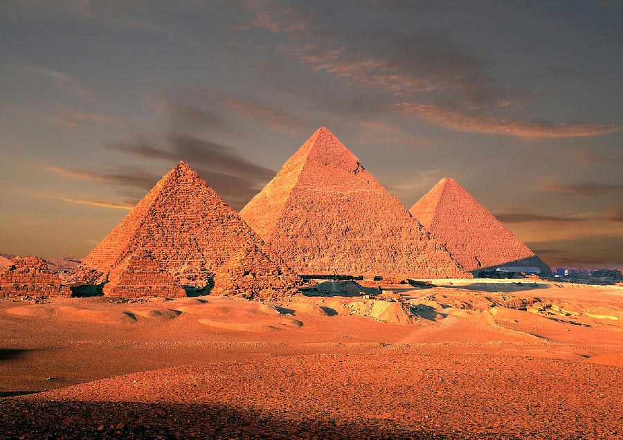 The Golden Pyramids Of Egypt Photograph by Nick Brundle Photography