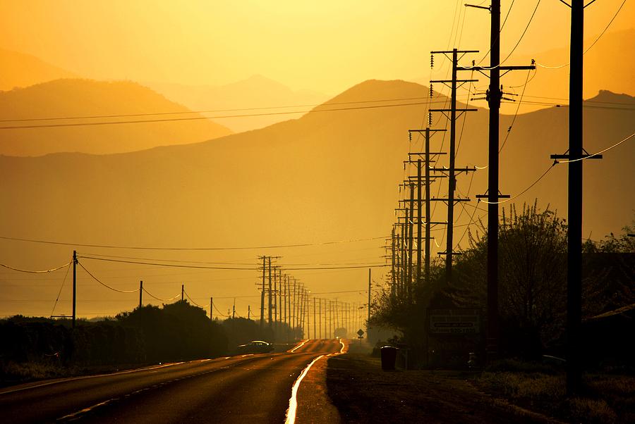 Road Photograph - The Golden Road by Matt Quest