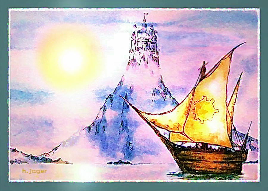 The  Golden  Sail Painting by Hartmut Jager