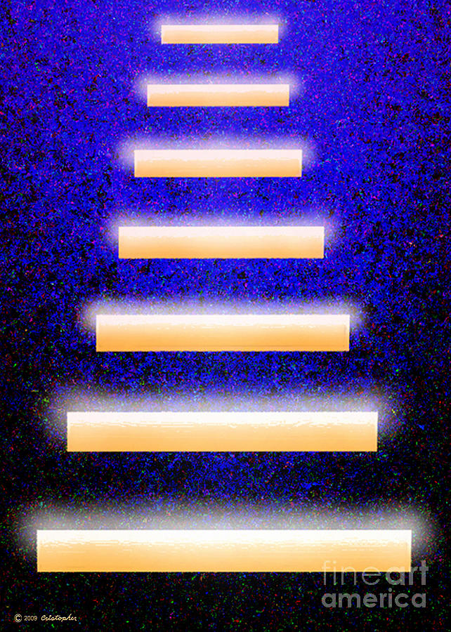 The Golden Stairs Digital Art by Cristophers Dream Artistry