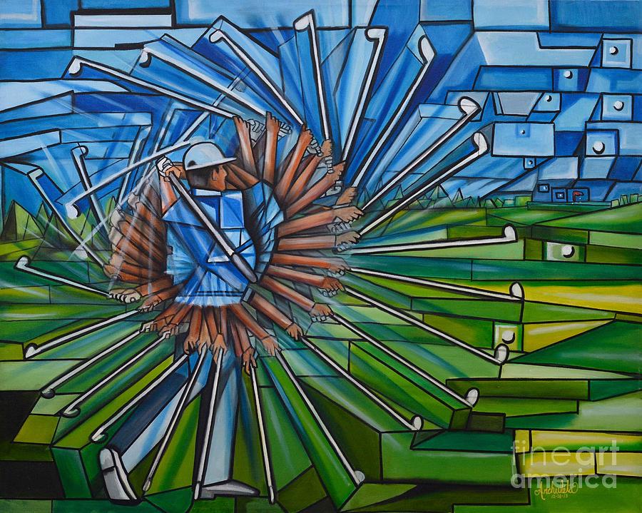The Golfer Painting by Ruben Archuleta - Art Gallery