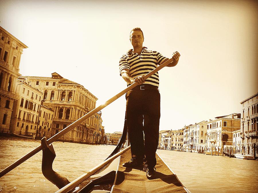 The Gondolier Photograph by Zinvolle Art
