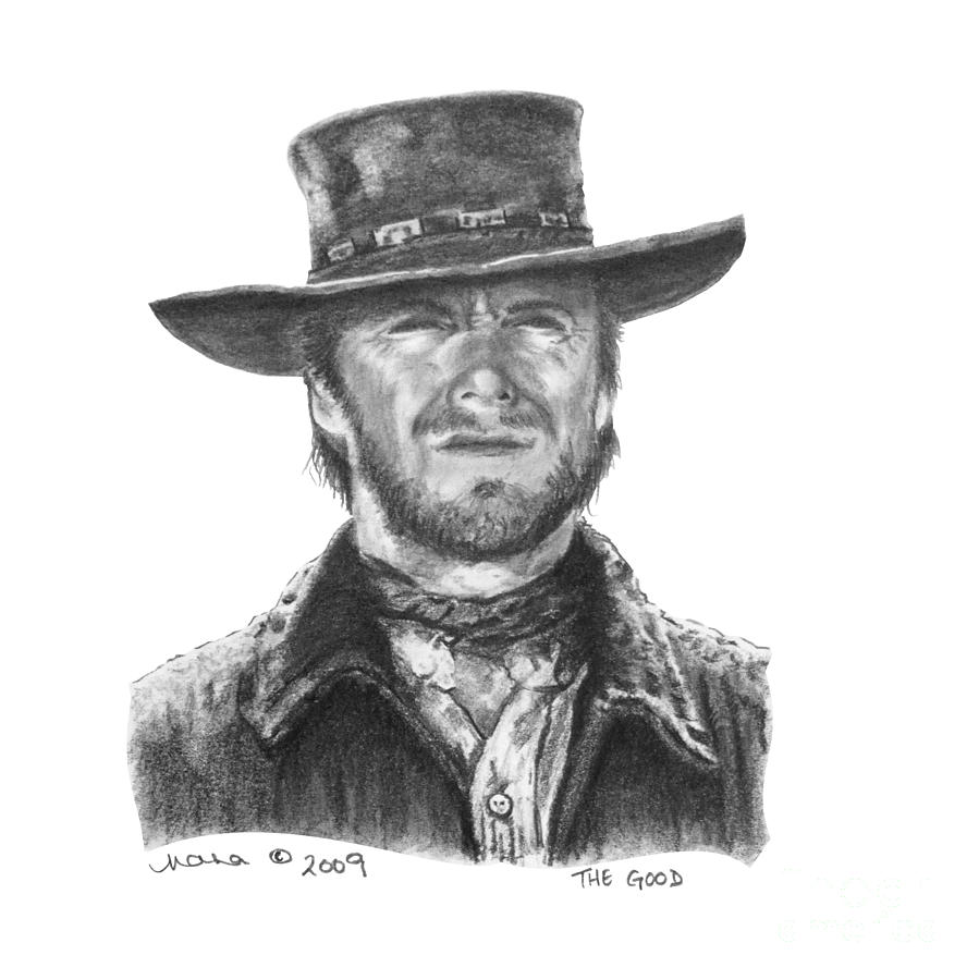 Clint Eastwood Drawing - the Good by Marianne NANA Betts